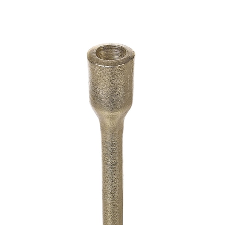 Zestaw 3 świeczników LIWUNG Metal 27/33/38 cm Złoty