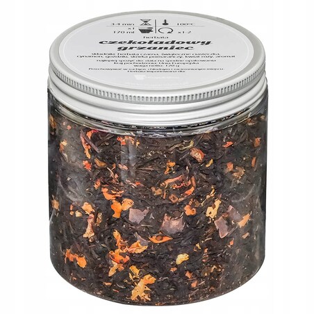 Herbata czarna CZEKOLADOWY GRZANIEC smak świąteczna czekolada z przyprawami - herbata liściasta sypana mieszanka napar susz - gotowa na prezent upominek