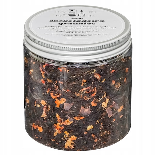 Herbata czarna CZEKOLADOWY GRZANIEC smak świąteczna czekolada z przyprawami - herbata liściasta sypana mieszanka napar susz - gotowa na prezent upominek