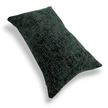 Zielona poduszka dekoracyjna z tkaniny szenilowej 55x35 Cyntia butelkowa zieleń