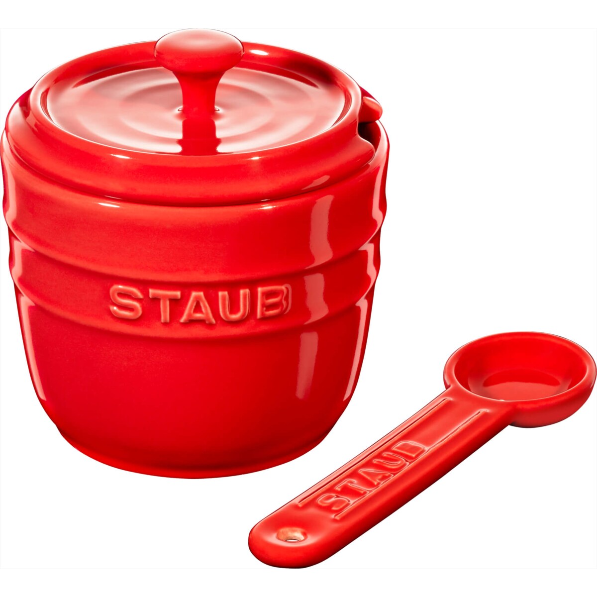 Pojemnik na sól z łyżeczką Staub - 250 ml, Czerwony