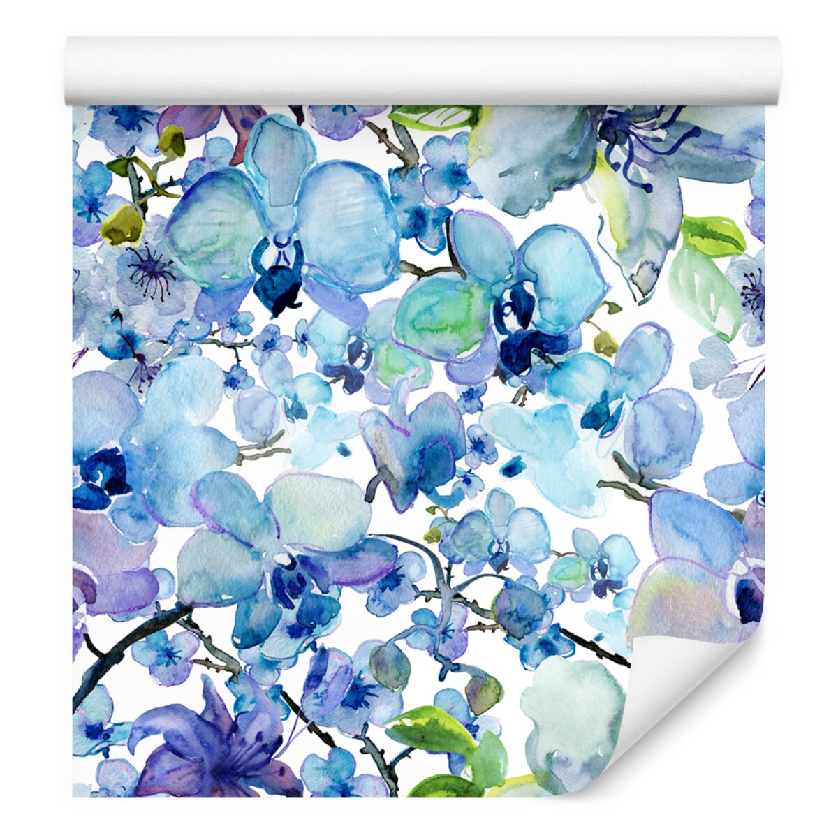 Tapeta Akwarelowe Storczyki Kwiaty Natura