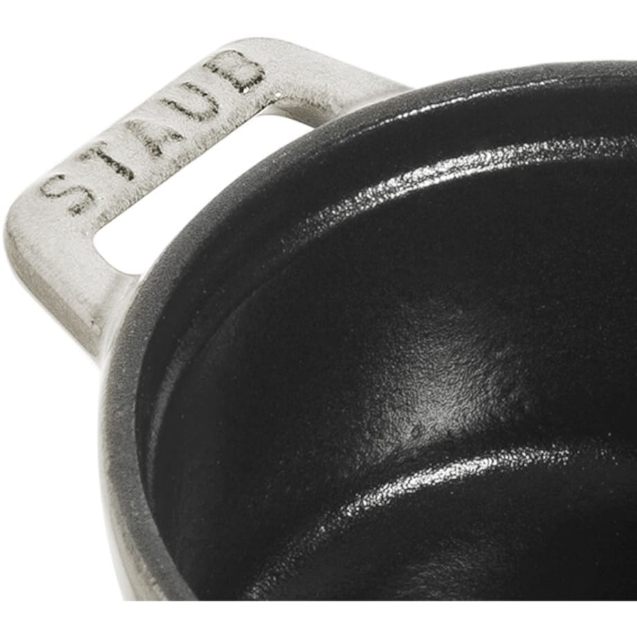 Mini garnek żeliwny okrągły Staub - 250 ml, Biała trufla