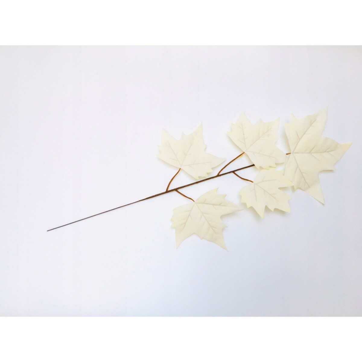 LIŚĆ PIK dodatek do bukietu stroika sztuczna KREMOWY kompozycja gałązka
