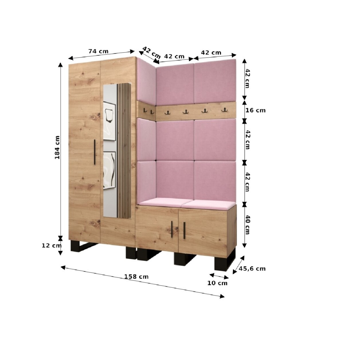 Garderoba do przedpokoju Abiks ARTIN 14 artisan+manila16