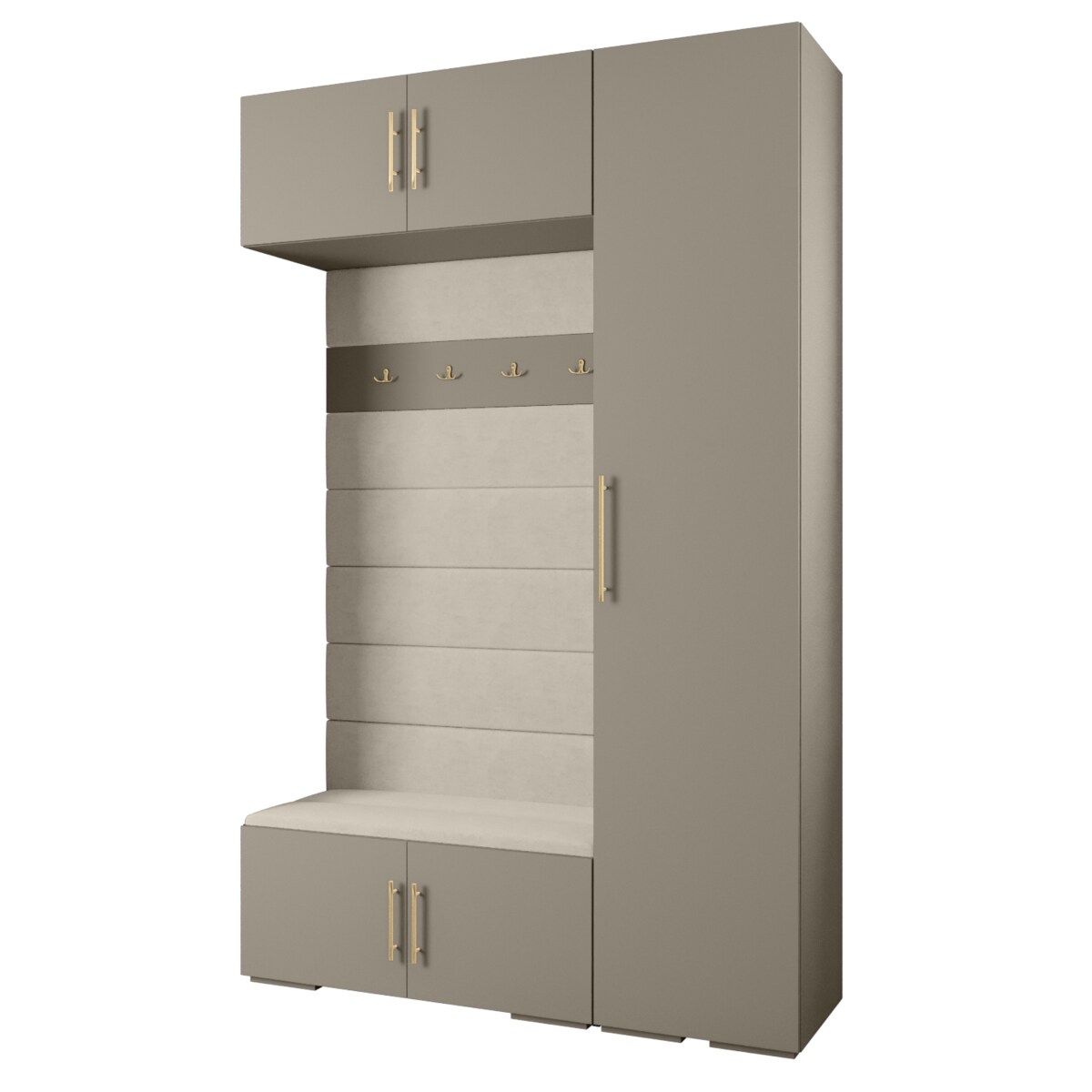 Garderoba do przedpokoju INOVA 3 Z19 kaszmir+złoty+manila02