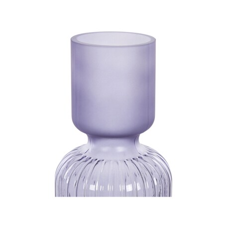 Wazon na kwiaty szklany 31 cm fioletowy TRAGANA
