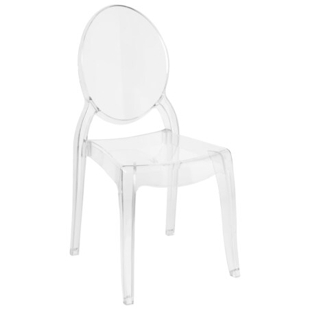 Zestaw 4 krzeseł do jadalni MERTON Przezroczysty