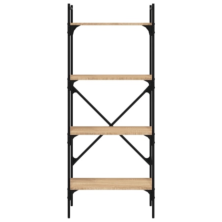 vidaXL 4-poziomowy regał na książki, dąb sonoma, 56x31,5x138,5 cm