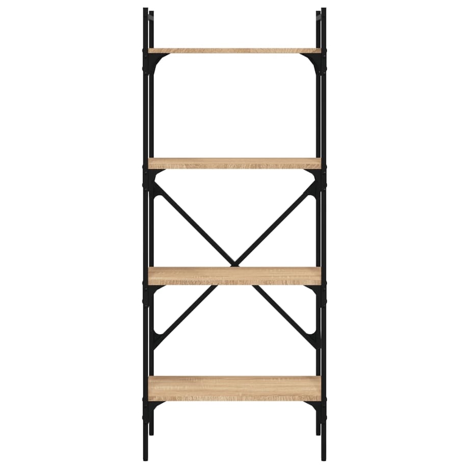 vidaXL 4-poziomowy regał na książki, dąb sonoma, 56x31,5x138,5 cm