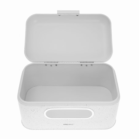 Chlebak stalowy marmurek biały KINGHOFF