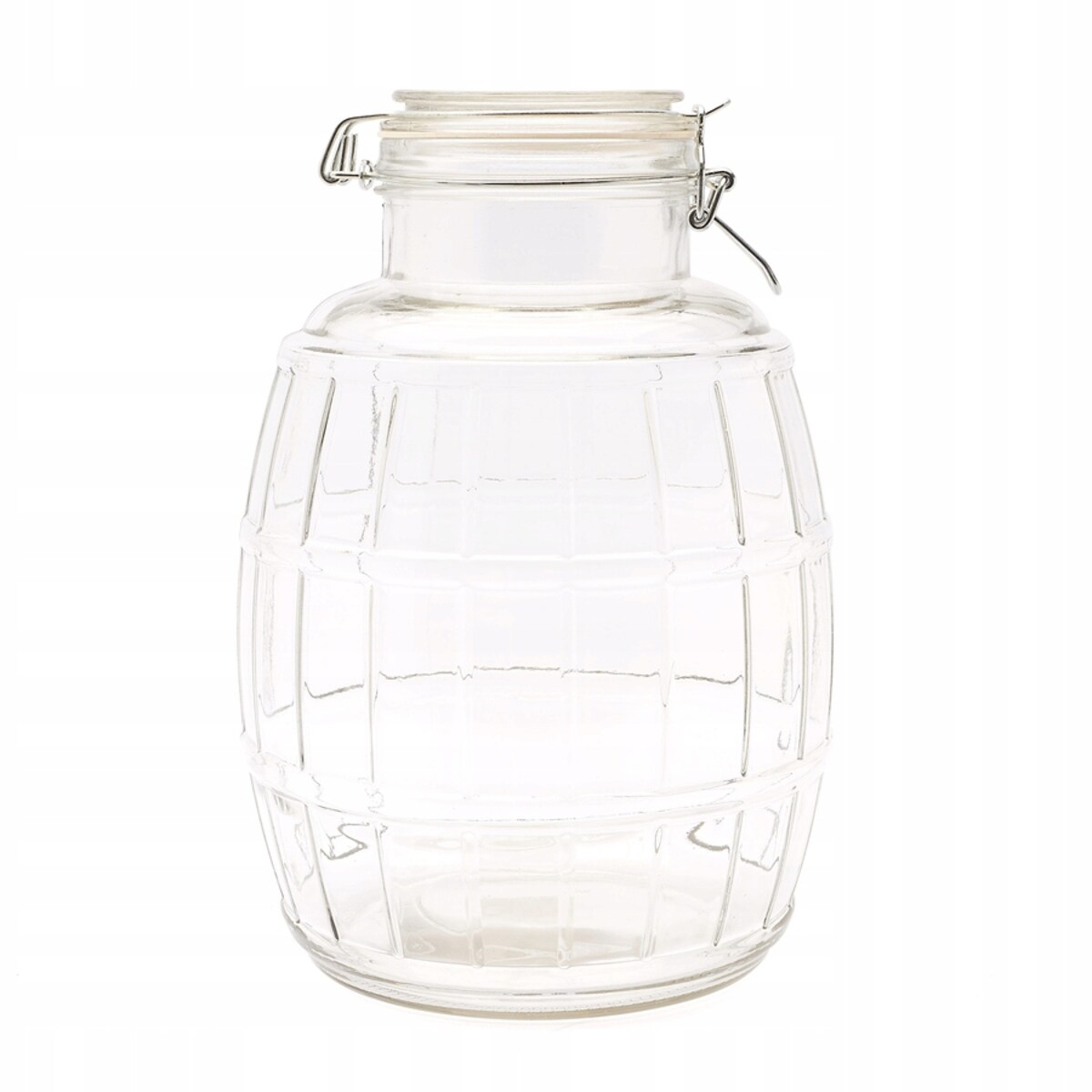 2x szklana beczka 4,1L pojemnik słoik na grzyby kapusta ogórki papryka wek