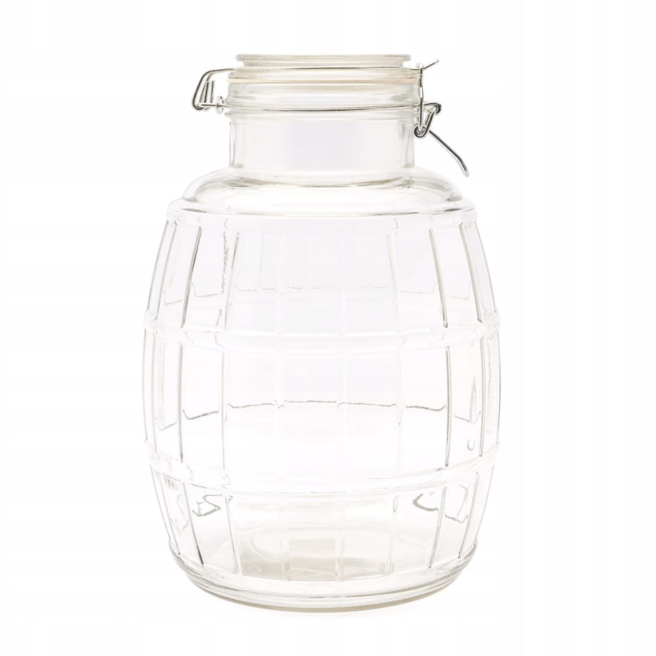 2x szklana beczka 4,1L pojemnik słoik na grzyby kapusta ogórki papryka wek