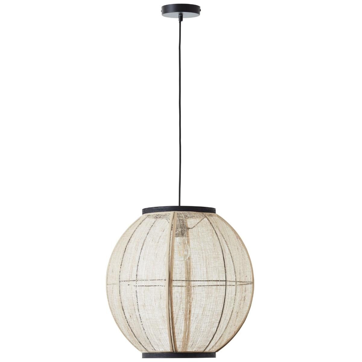 Wisząca lampa boho Tanah 99484/76 Brilliant kulista drewno beż czarny