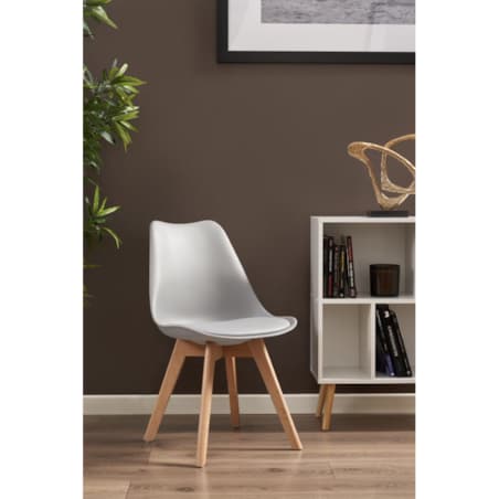 Krzesło plastikowe z poduszką OSLO białe