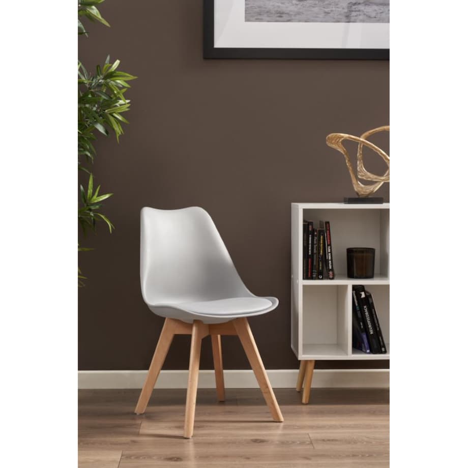 Krzesło plastikowe z poduszką OSLO białe