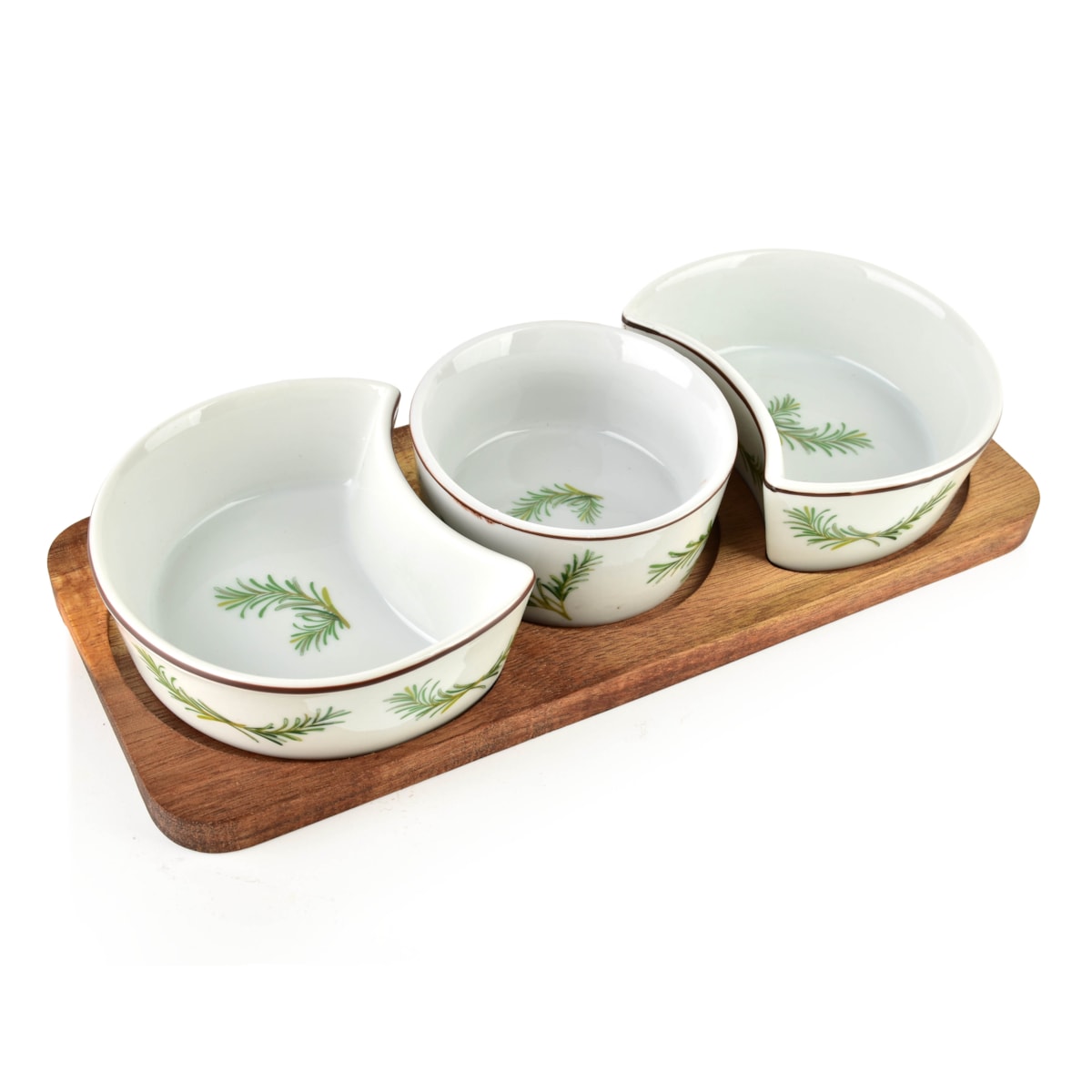 Deska do serwowania z 3 miseczkami Modern Kitchen Rozmaryn