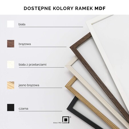 Ramka na zdjęcia 50x70 cm rama MDF czarna ramki do zdjęć plakatów 70x50 cm FRAMAI®