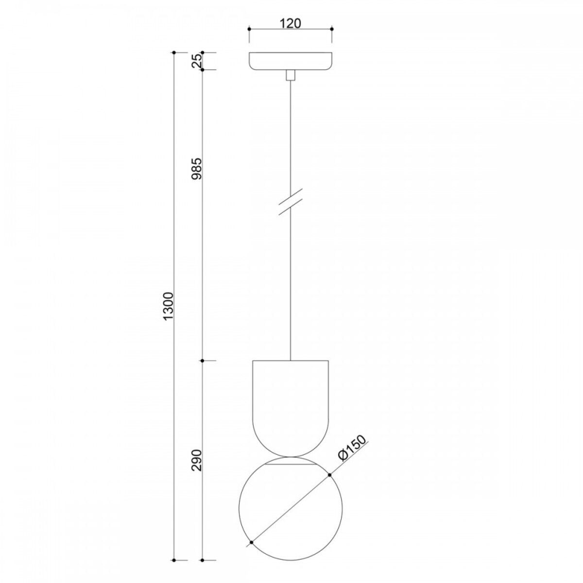 LUOTI czarna sufitowa lampa wisząca