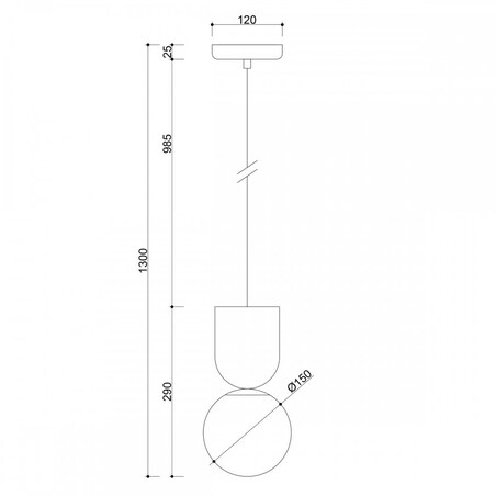 LUOTI czarna sufitowa lampa wisząca