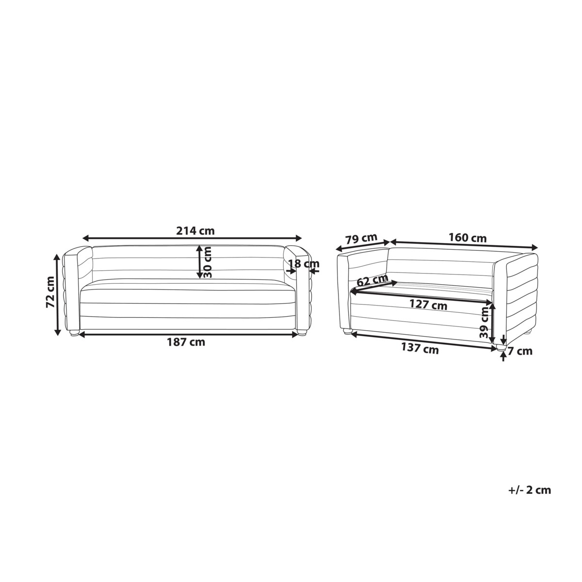 Komplet wypoczynkowy 5-osobowy boucle złamana biel HOFN