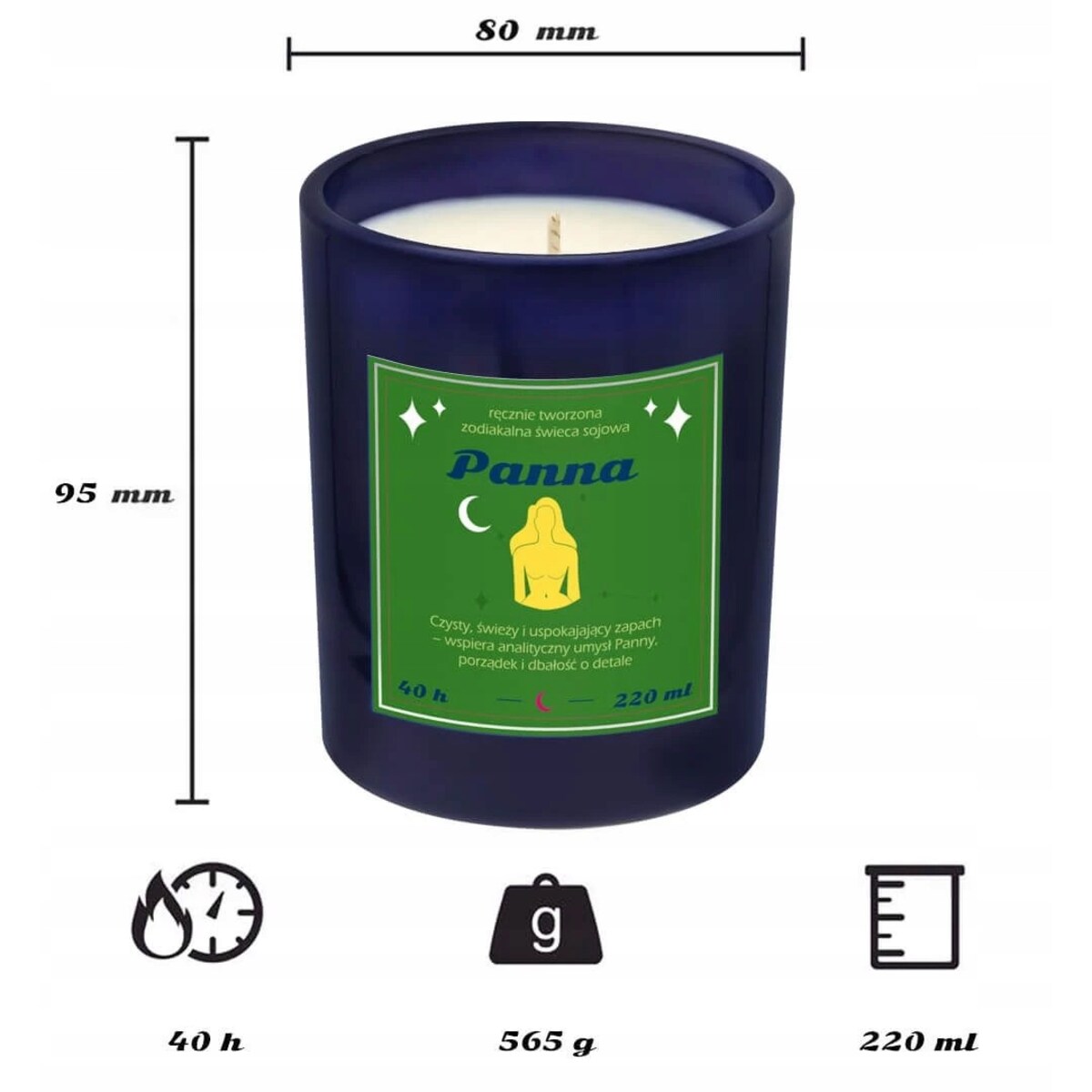 Zestaw prezentowy PANNA herbata i świeczka zapachowa dla osoby ze znakiem zodiaku panny - prezent upominek dla kobiety faceta mamy taty babci dziadka