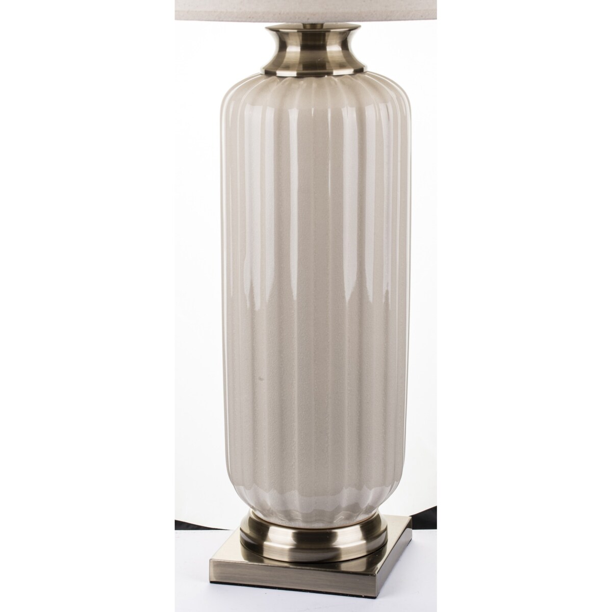 Lampa ceramiczna 91x45x45 cm beżowa DIGOMI