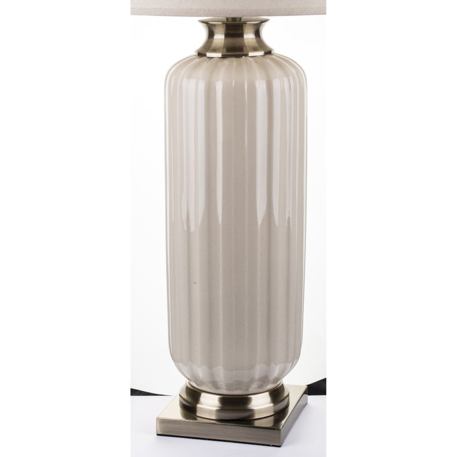 Lampa ceramiczna 91x45x45 cm beżowa DIGOMI