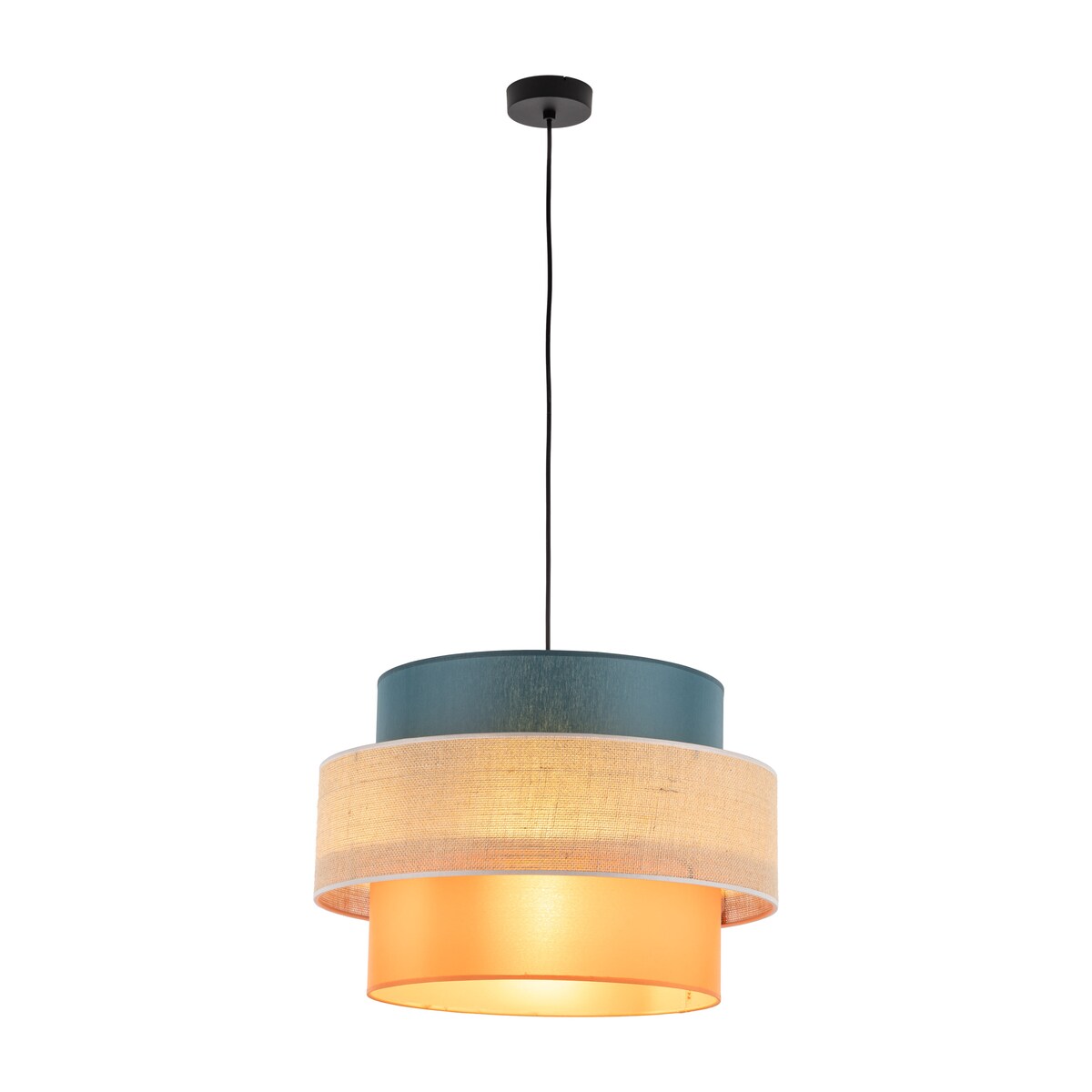 Lampa wisząca TK Lighting TRIO JUTA MIX 2758, klosz 50 cm, E27, naturalna juta, regulowana wysokość