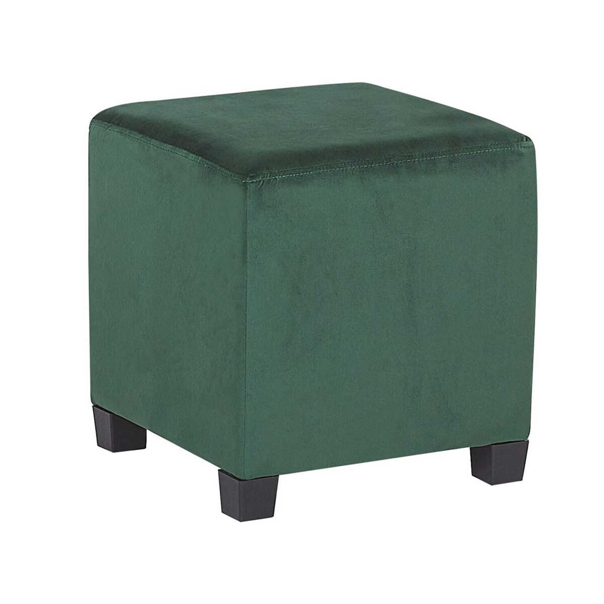 Fotel welurowy z podnóżkiem zielony SANDSET