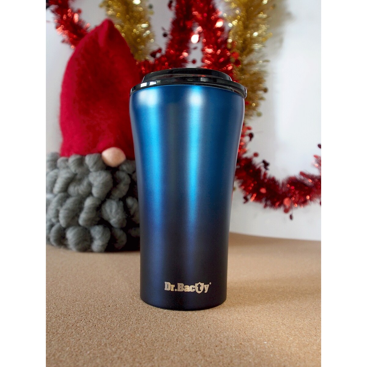 Kubek termiczny na kawę Dr.Bacty Apollo 2.0 - 360 ml - Monaco Blue - Ptaszkowe love