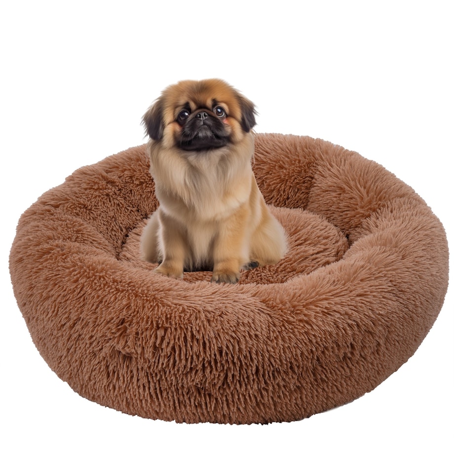 PLUSZOWE OKRĄGŁE LEGOWISKO kojec DLA PSA KOTA poduszka posłanie 60x60