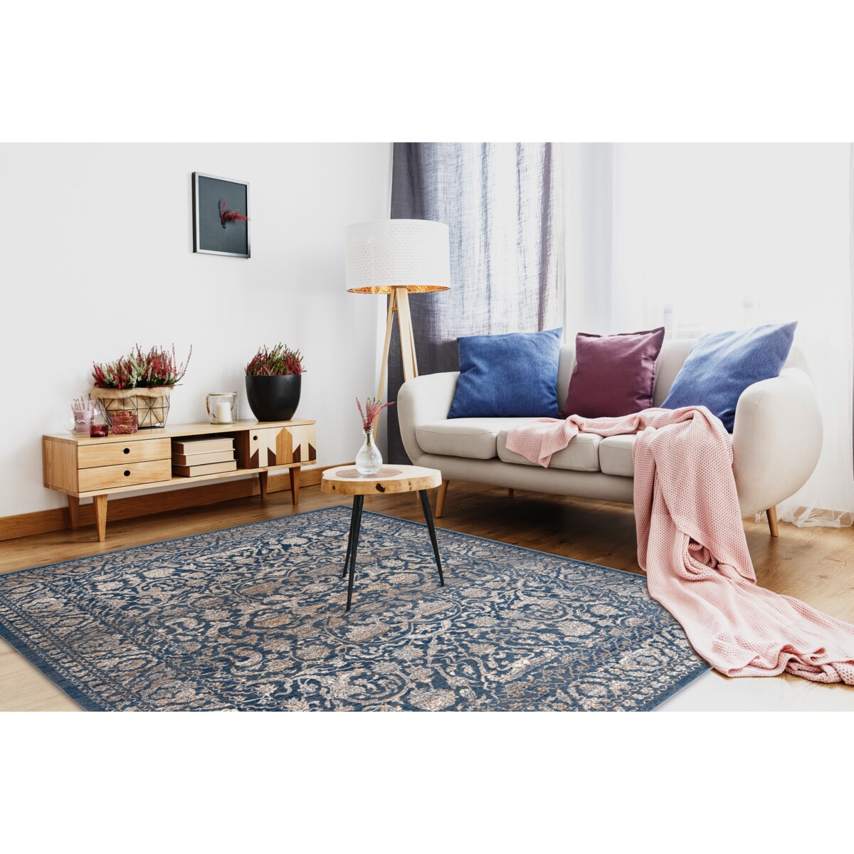 Dywan wełniany NAIN Ornament, ramka, vintage 200x300 cm