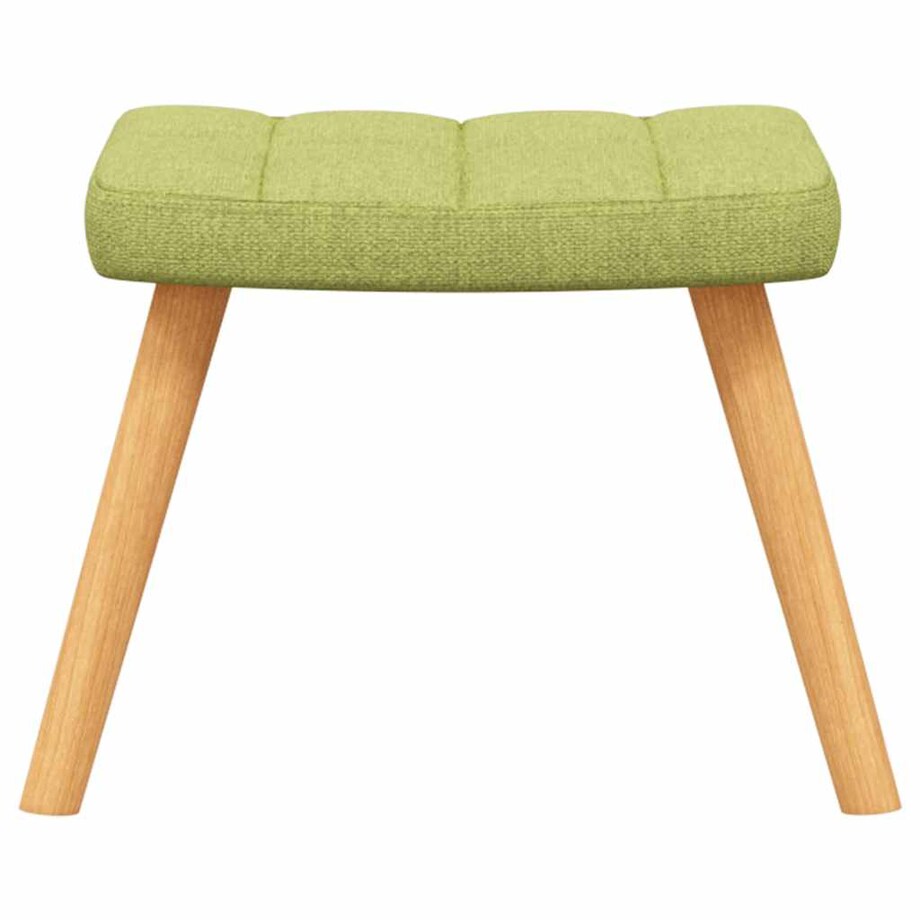 vidaXL Fotel bujany z podnóżkiem, zielony, obity tkaniną