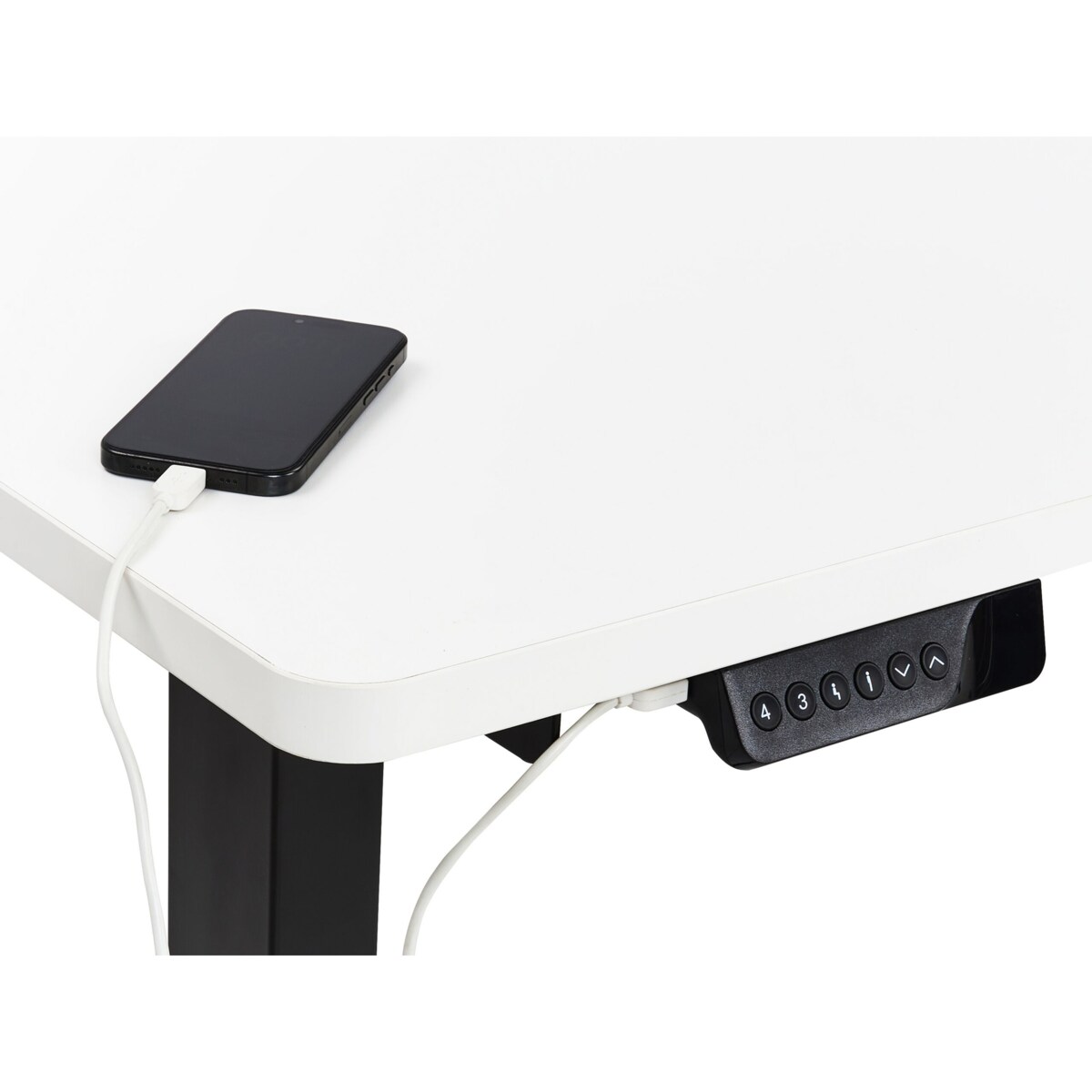 Biurko regulowane Elektryczny Prawostronny Biały DESTINES