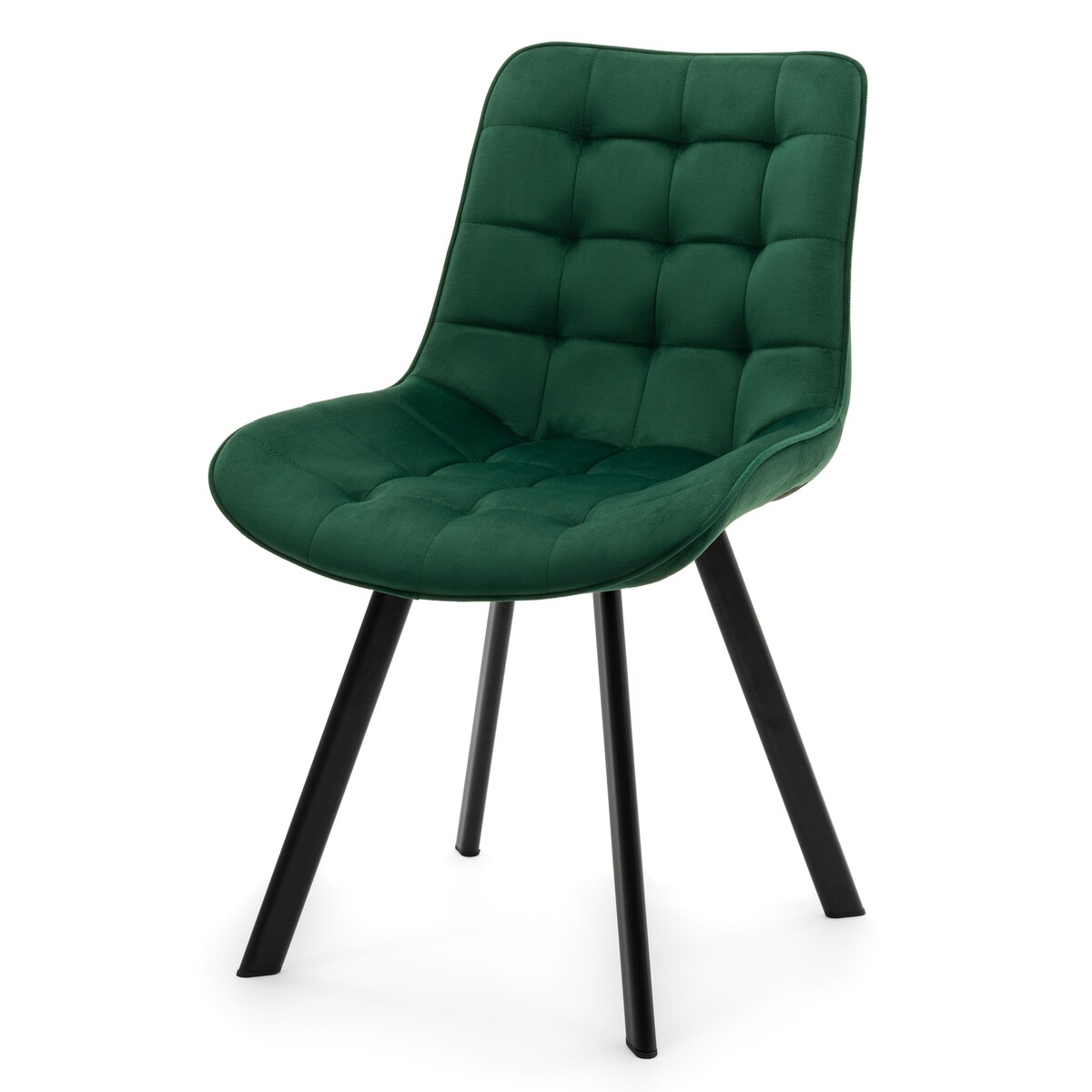 KRZESŁO TAPICEROWANE WELUROWE DO SALONU JADALNI GLAMOUR ZIELONE TORI