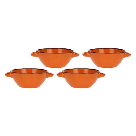 Zestaw 4 misek do zupy Concerto Arancione - Pomarańczowy, 600 ml