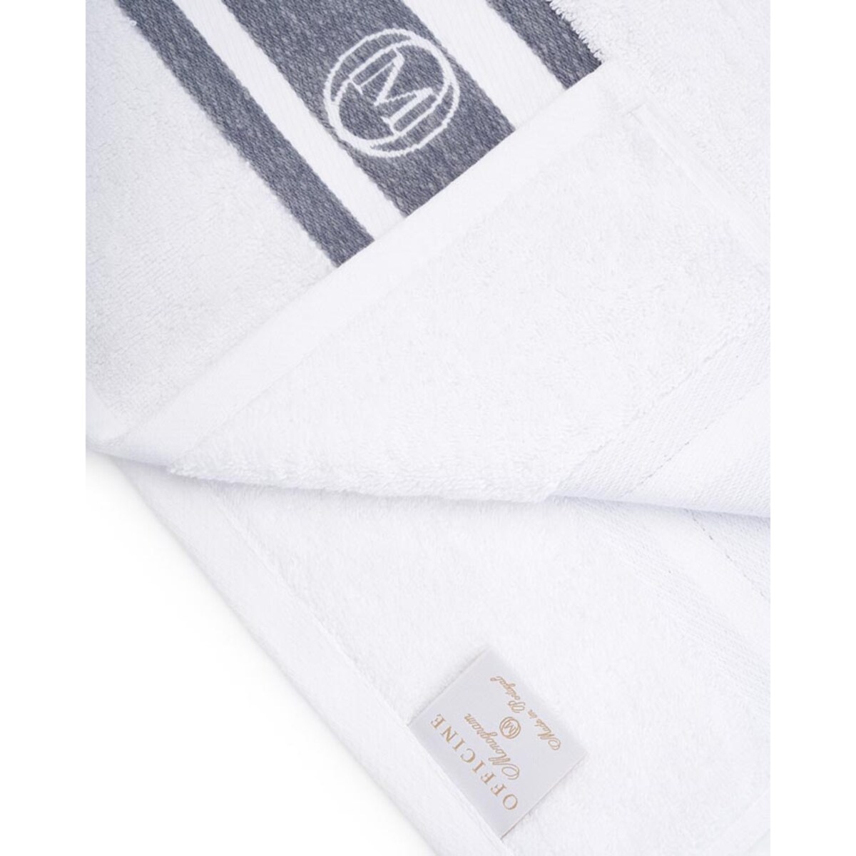 Ręcznik kąpielowy 70 x 140 cm (szary) Monogram Linea OFFICINE Monogram