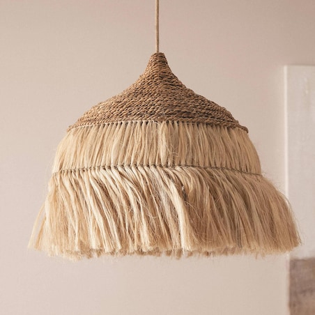 Lampa wisząca rattanowa naturalna Iluzza Ø40