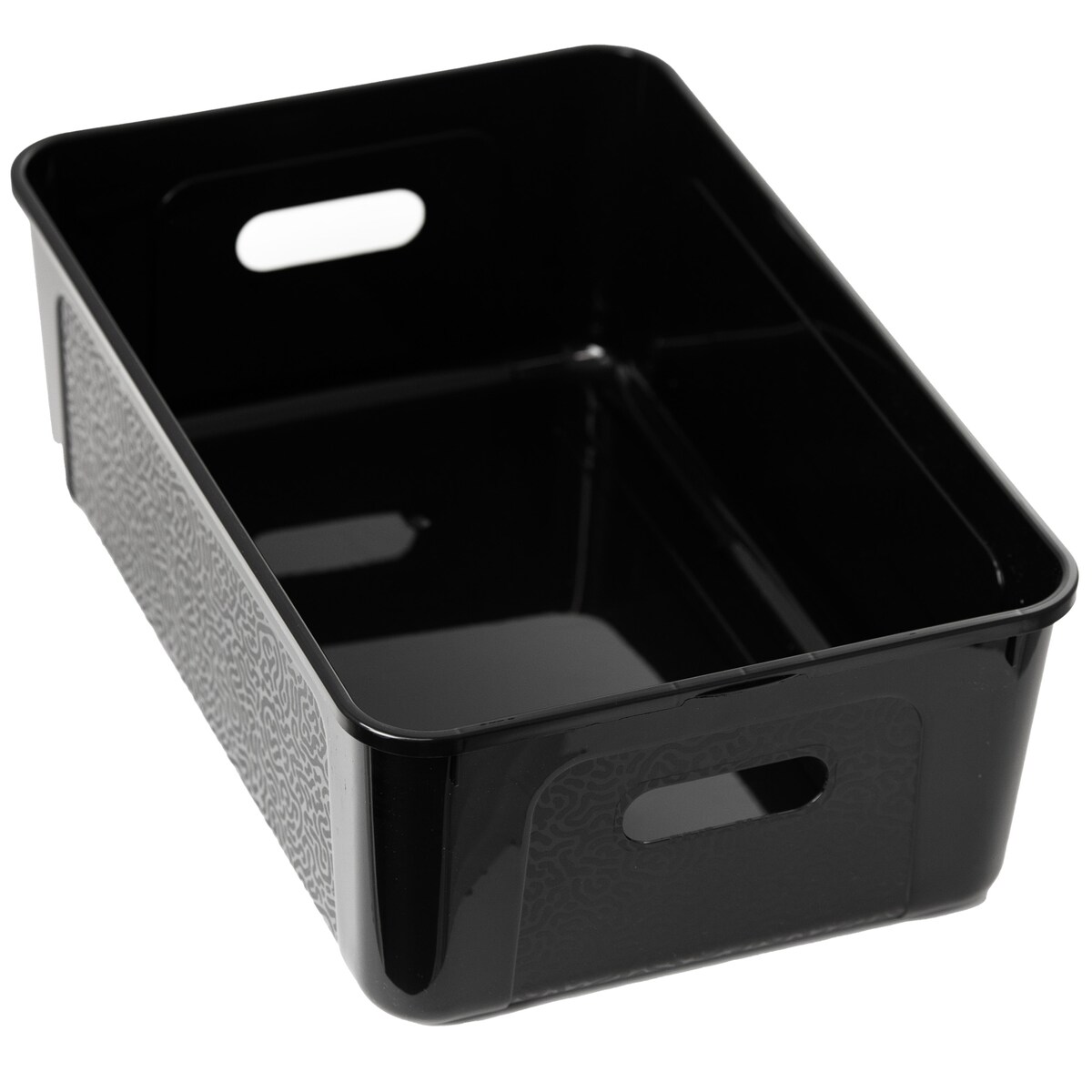 Pojemnik Pudło Plastikowe 39X26X13.4 Cm 14 L Z Pokrywą Do Przechowywania Czarne