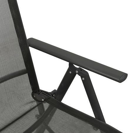 vidaXL Rozkładane krzesła ogrodowe, 2 szt., textilene i aluminium