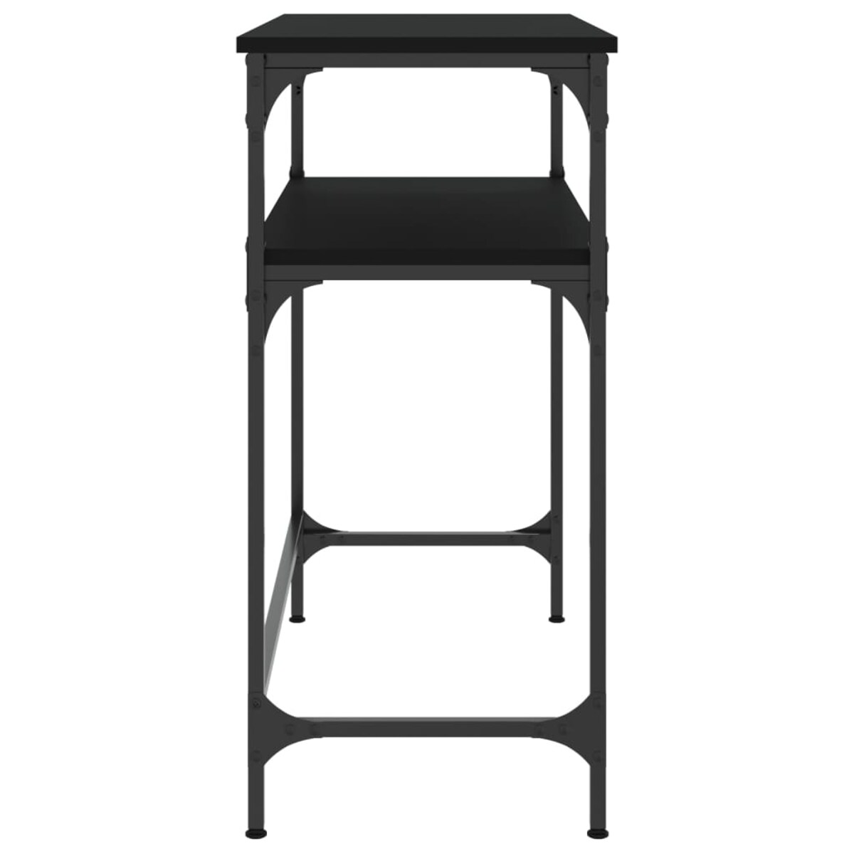 vidaXL Stolik konsolowy, czarny, 75x35,5x75 cm