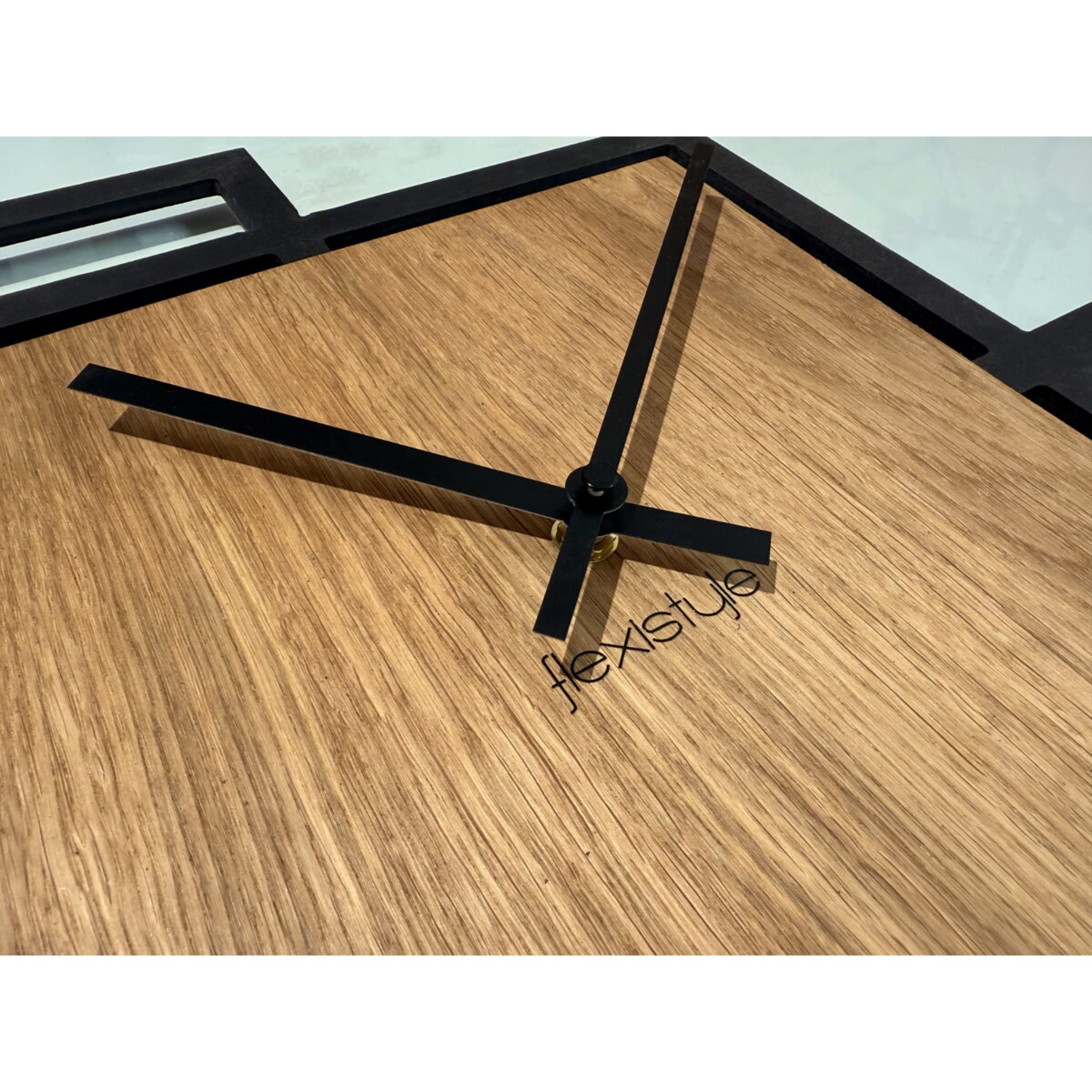 Zegar ścienny Squares 40cm czarny drewniany