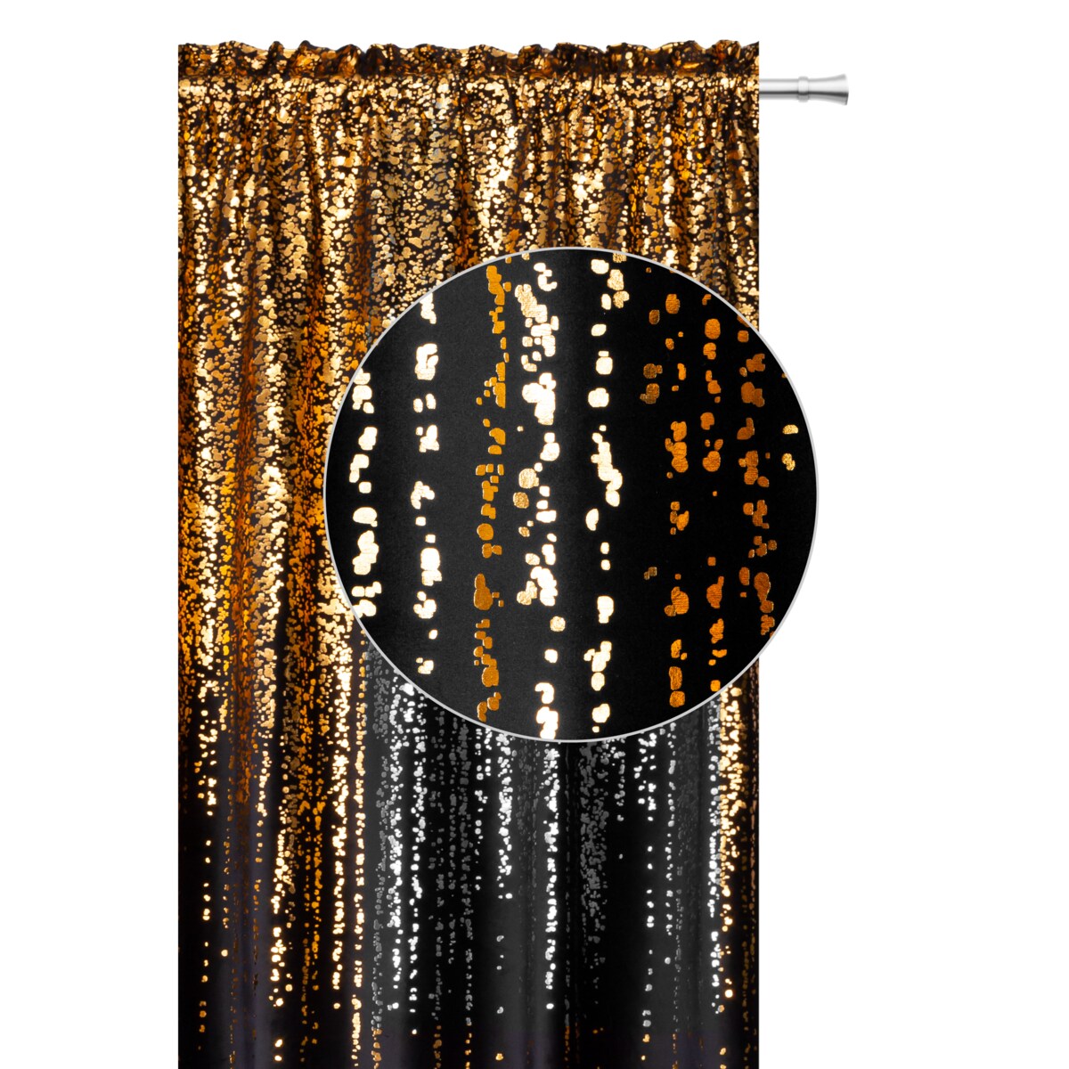 Zasłona welurowa Złoty Deszcz 140x270 cm