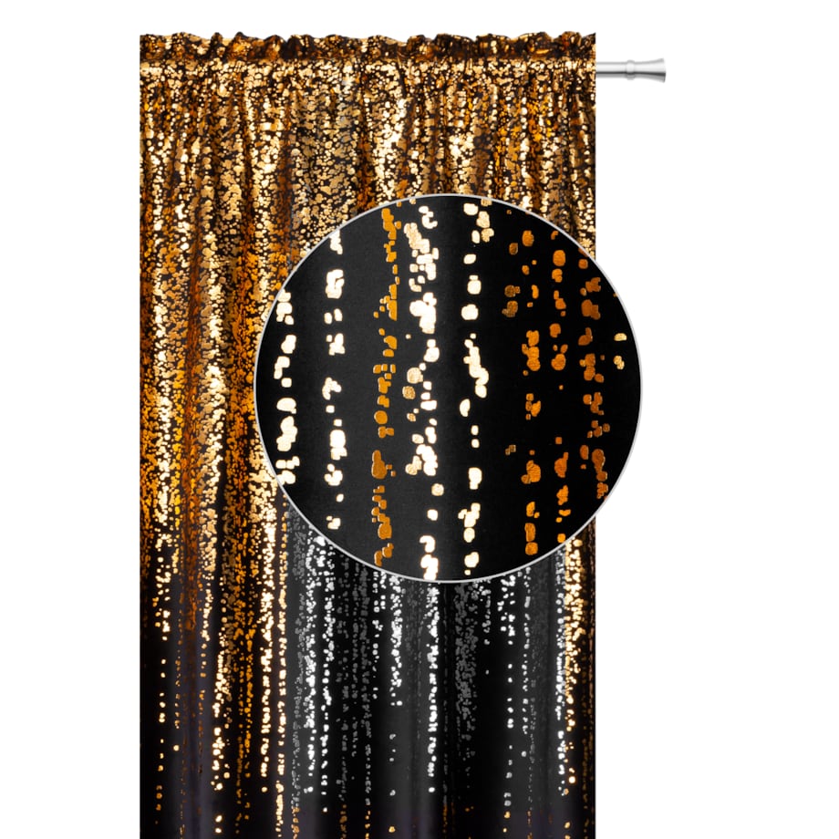 Zasłona welurowa Złoty Deszcz 140x270 cm