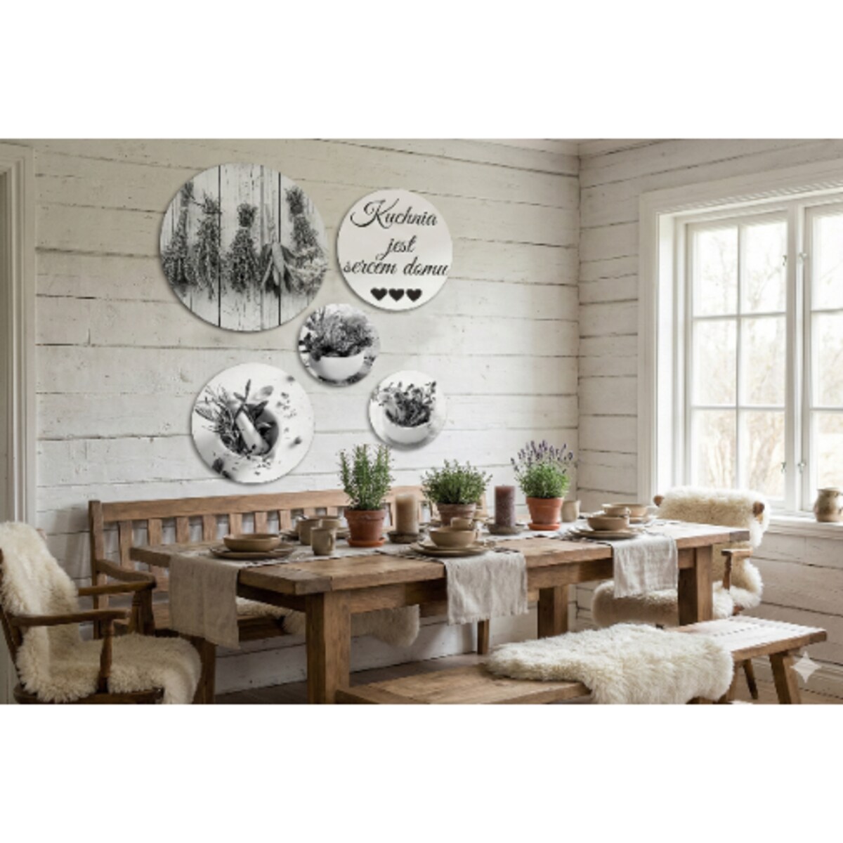 Czarno-białe Obrazy ścienne Dekoracja kuchenna na ścianę do kuchni jadalni