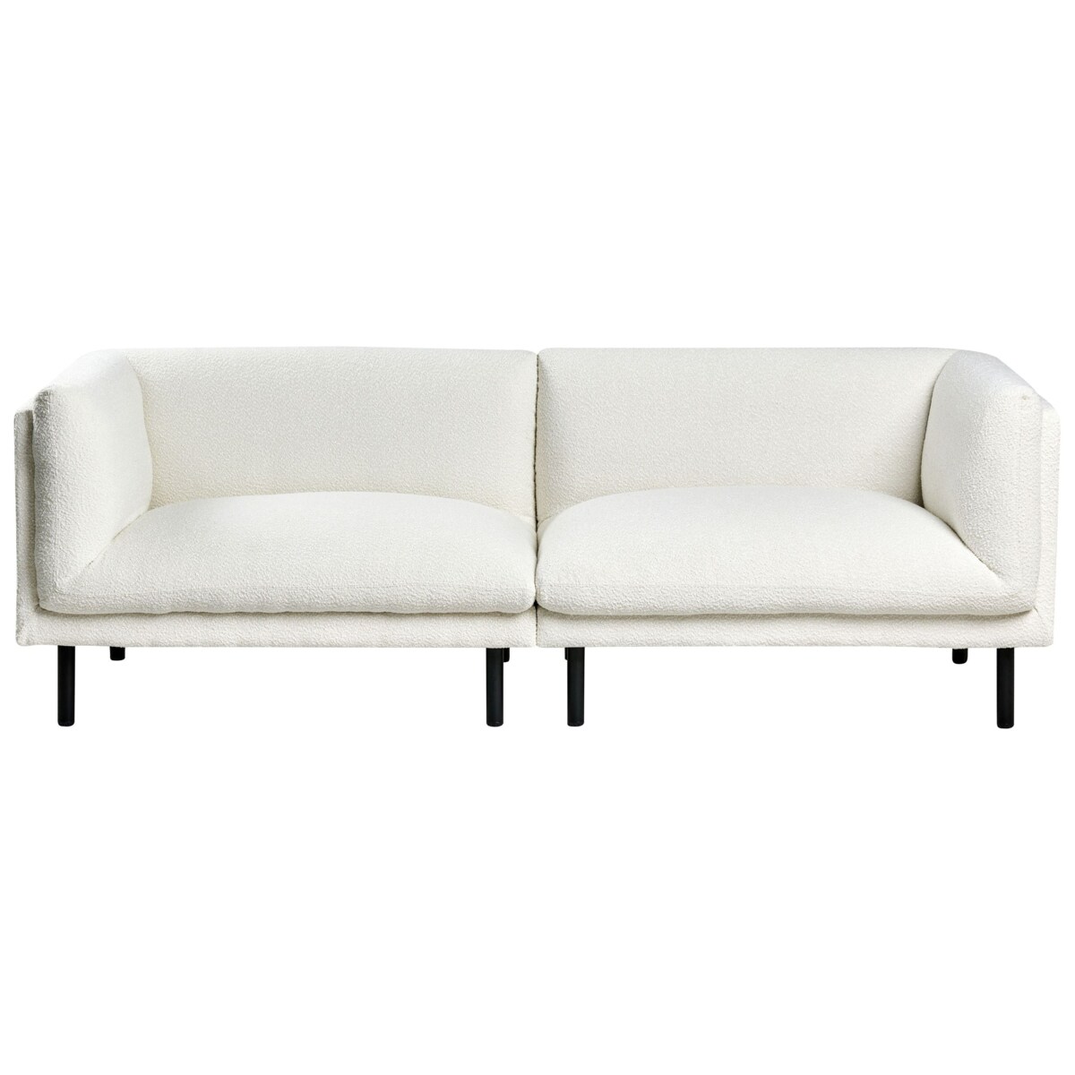 Sofa VORGOD Boucle Złamana biel dla 3 osób