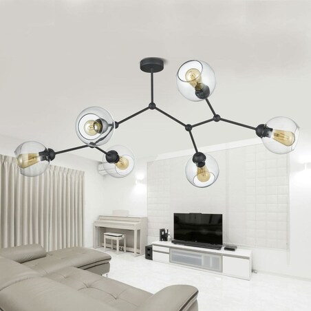 Molekułowa lampa sufitowa Fairy 2731 TK Lighting wielopunktowa szklana czarna