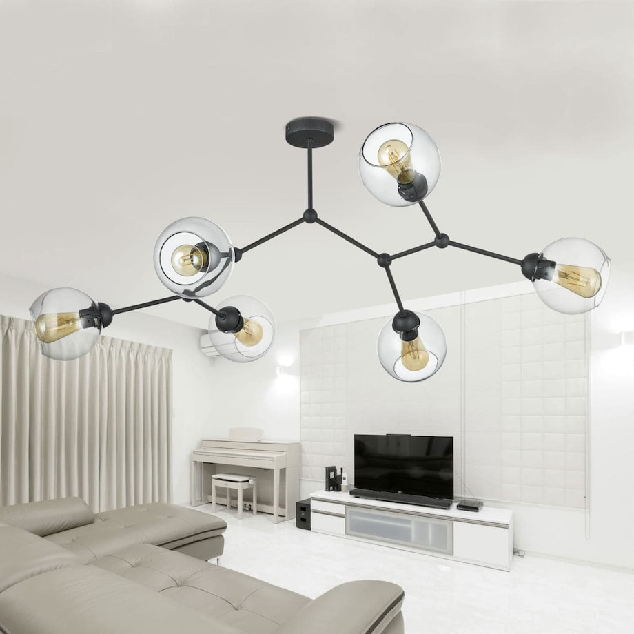 Molekułowa lampa sufitowa Fairy 2731 TK Lighting wielopunktowa szklana czarna