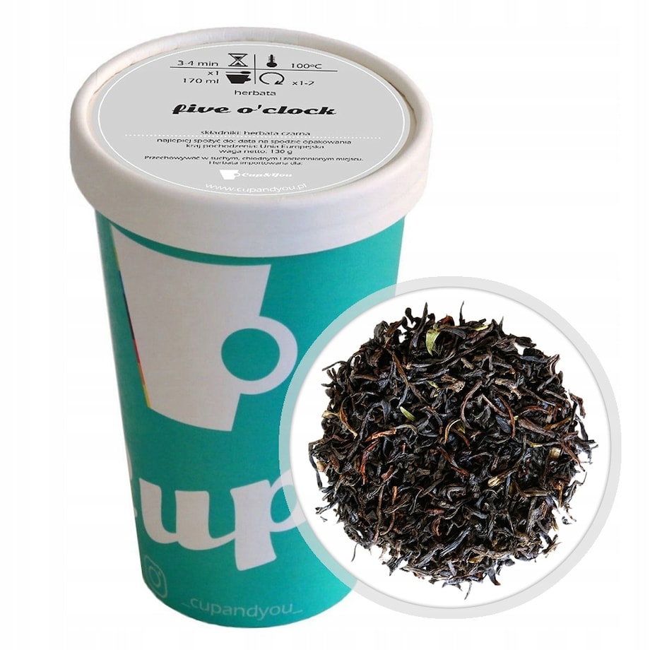Herbata czarna FIVE O'CLOCK premium liściasta sypana upominek 130g - herbata liściasta sypana mieszanka napar susz